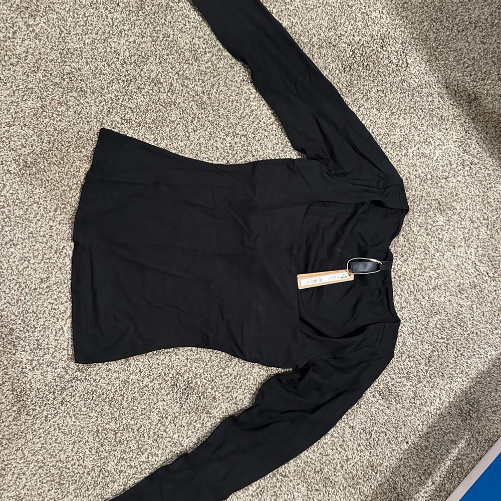 SKIMS Black Long Sleeve Top